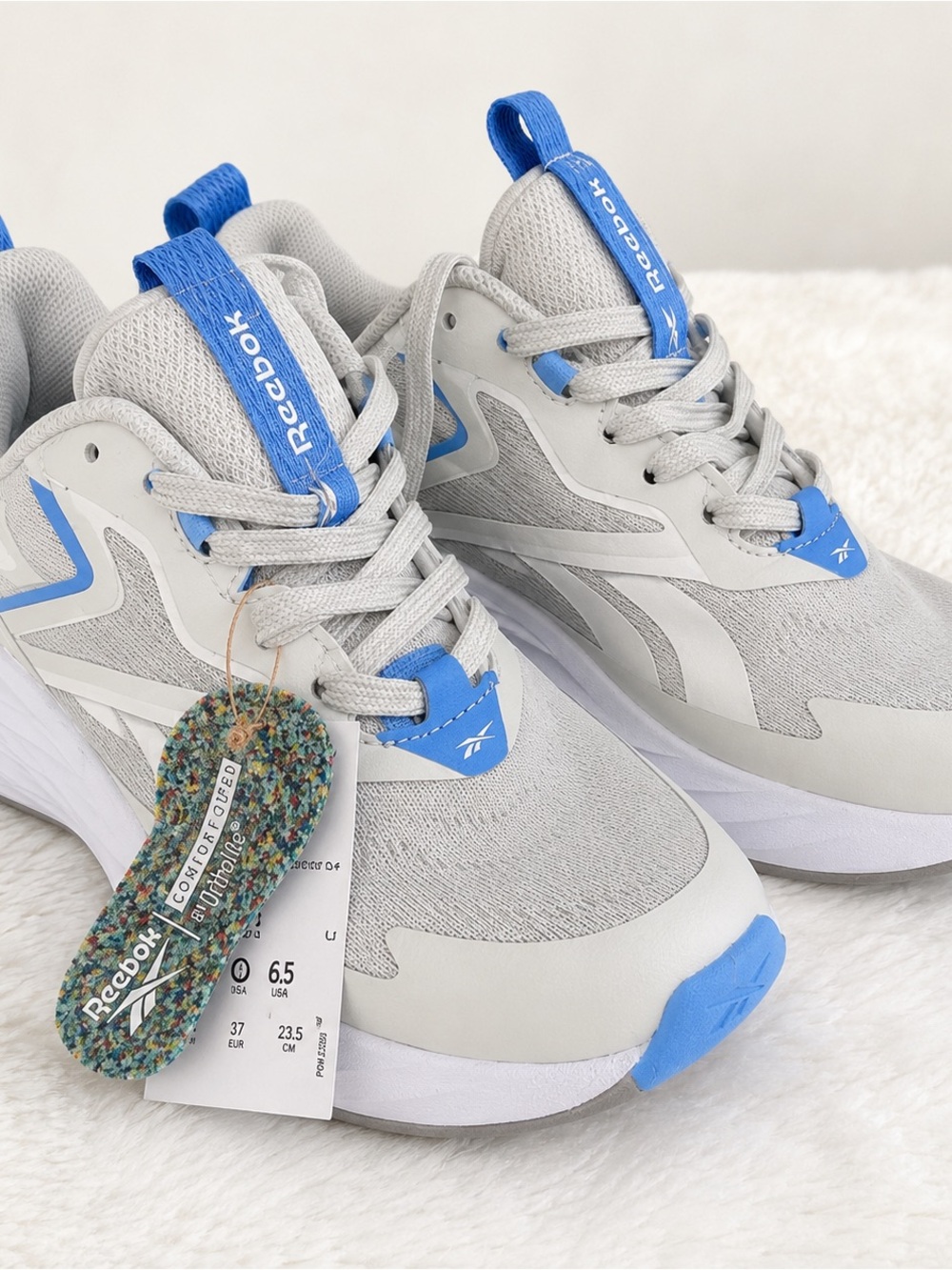 Reebok Kids Gray & Blue Running Sneakers
